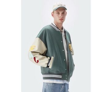 New Wave Street Culture Design by Inflation Varsity Jacket